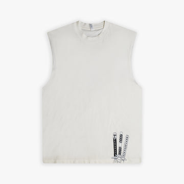 King of Hell Oversized Tank in White