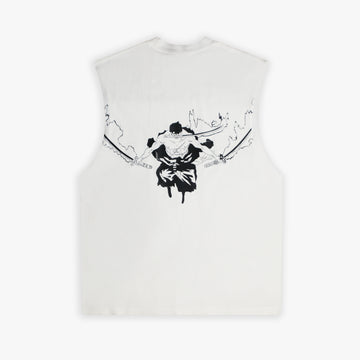 King of Hell Oversized Tank in White