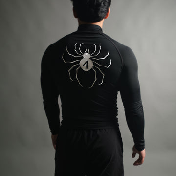 Hisoka Spider Mockneck Compression Long Sleeve in Black