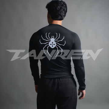 Reflective Chrollo Spider Compression Long Sleeve in Black
