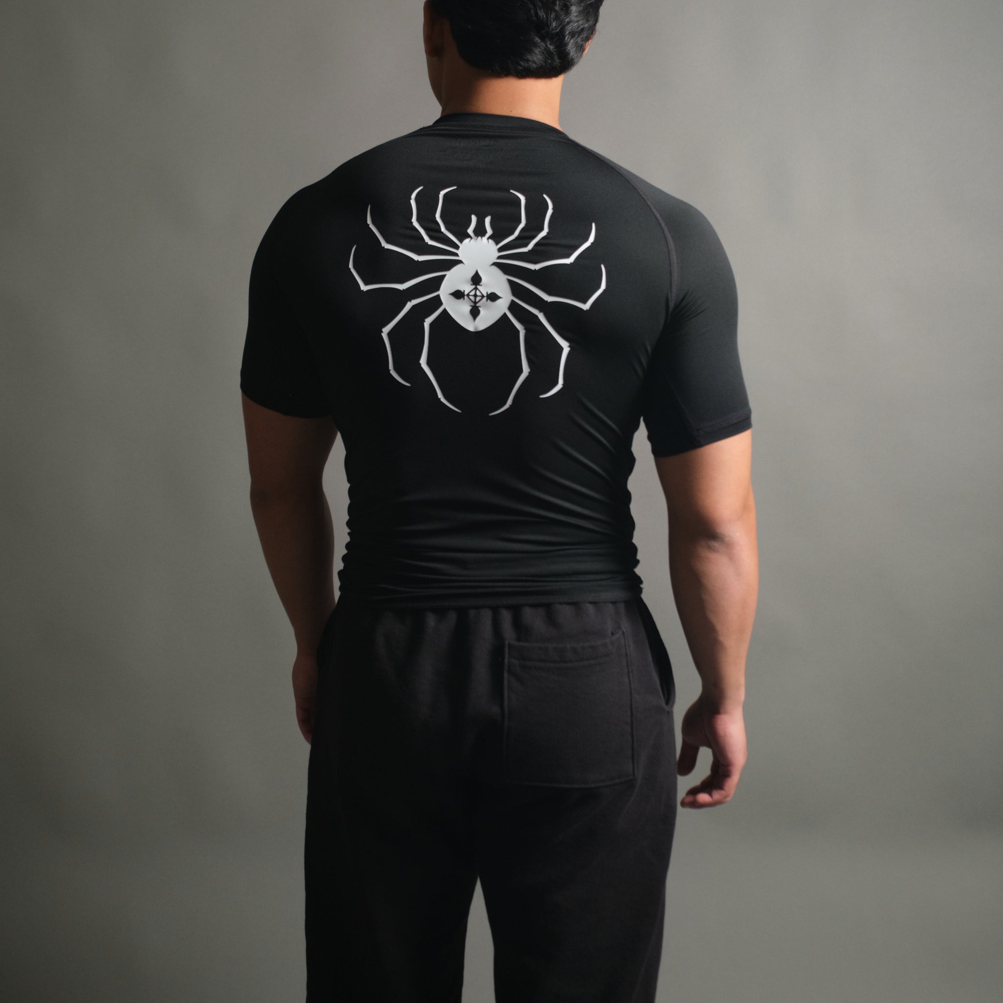 Chrollo Spider Compression Short Sleeve in Black