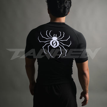 Spider 0 Compression Short Sleeve in Black