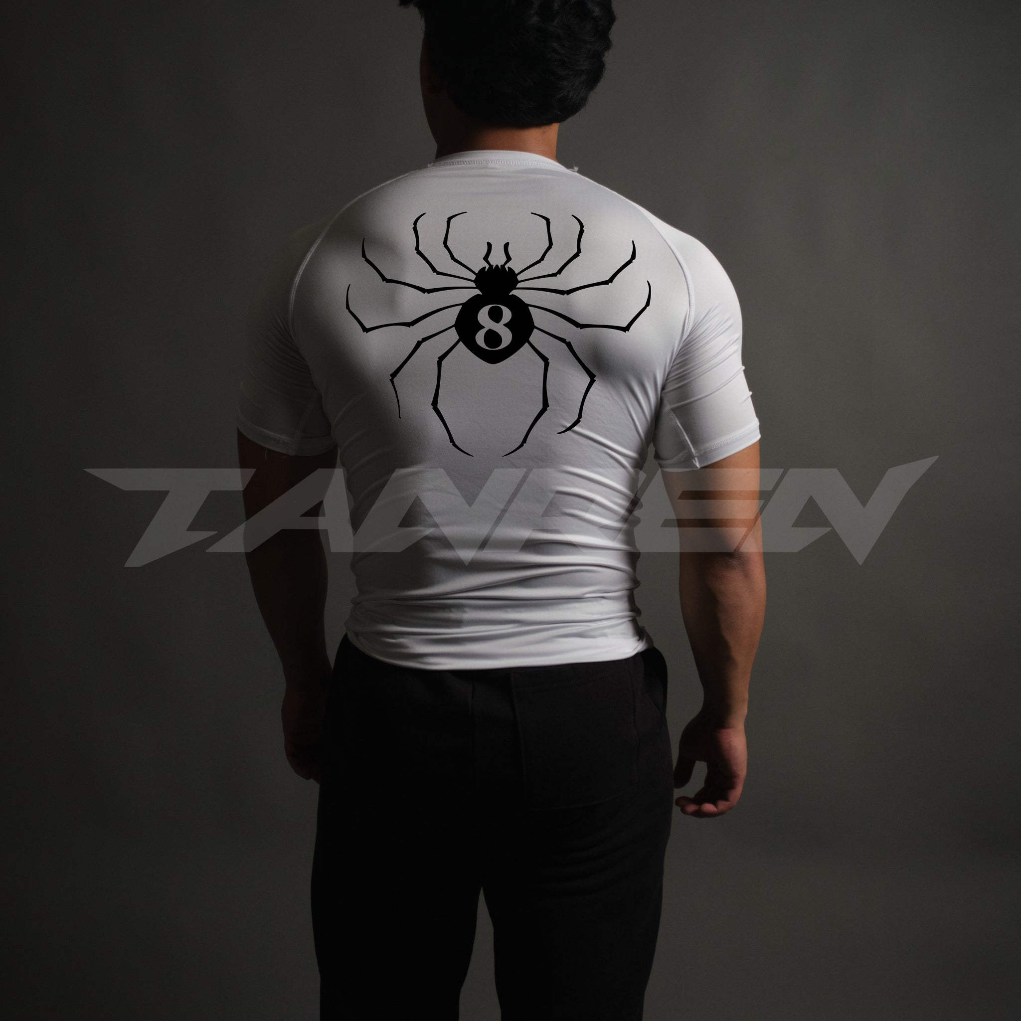 Spider 8 Compression Short Sleeve in White