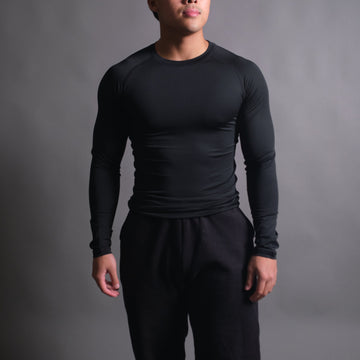 Sound Kanji Compression Long Sleeve in Black