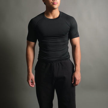 Spider 8 Compression Short Sleeve in Black